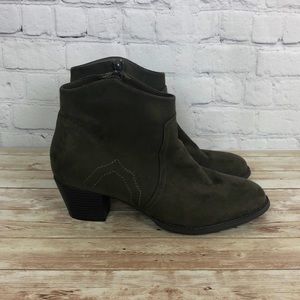Dark Olive Bootie